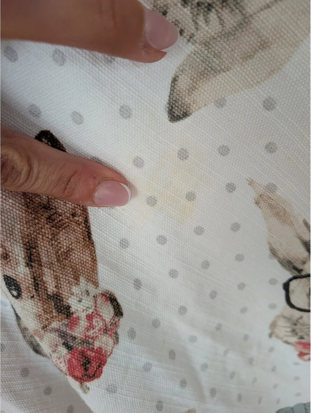 Hipster Rabbit Cotton Bowtie Top Hat Bunny Polka Dot 70